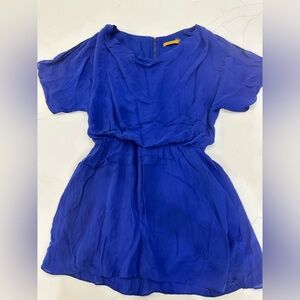 Alice and Olivia blue silk dress size medium